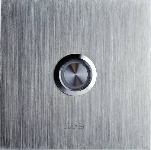 M-e modern-electronics 41012 Klingelplatte 1fach Silber 8-24 V AC/DC/1 A