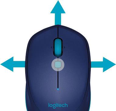 Logitech M535 Maus Bluetooth® Laser Blue 3 Tasten 1000 dpi