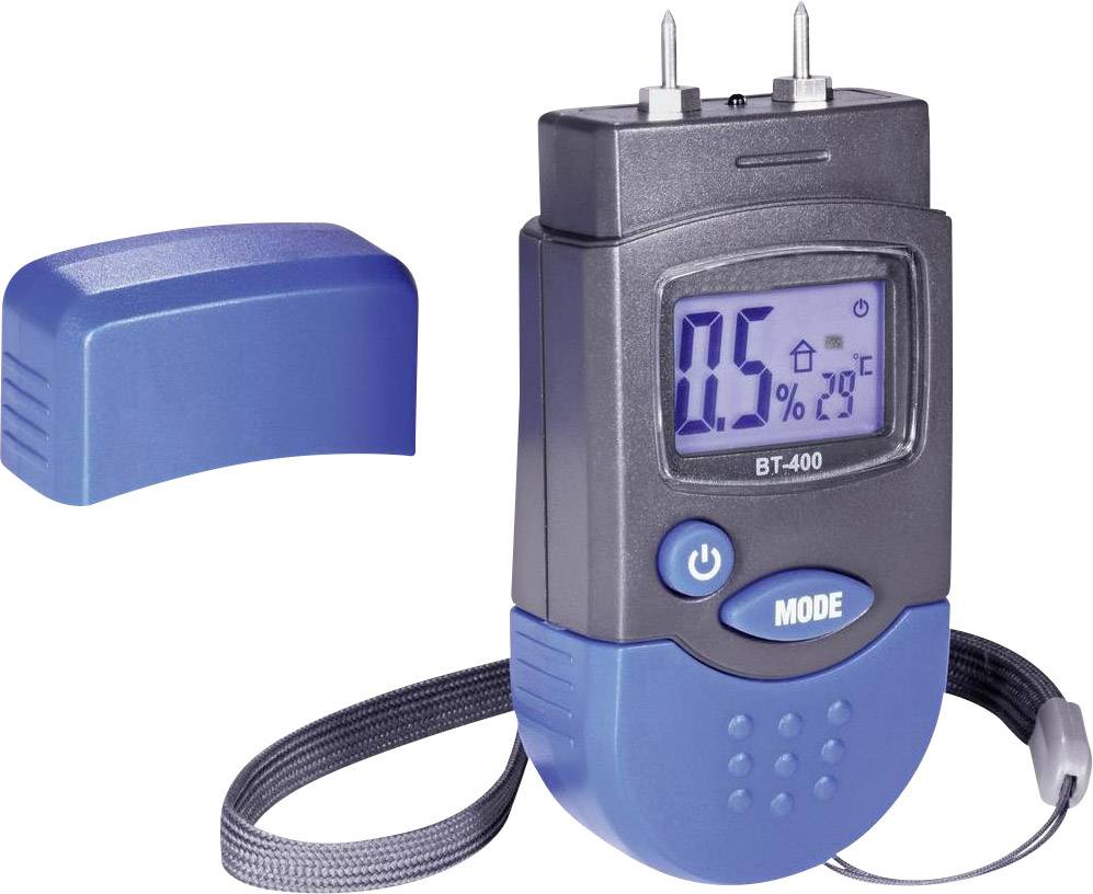 Materialfeuchtemessgerät Messbereich Baufeuchtigkeit (Bereich) 0.2 bis 2% vol Messbereich Holzfeuchtigkeit (Bereich) 6 bis 44% vol