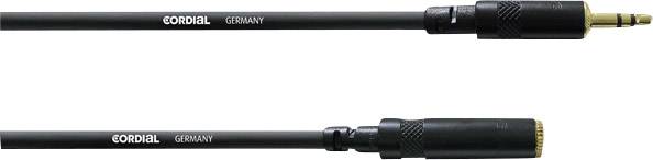 Cordial CFS 3 WY Audio Verlängerungskabel [1x Klinkenstecker 3.5mm - 1x Klinkenbuchse 3.5 mm] 3.00m Schwarz