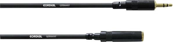 Cordial CFS 5 WY Audio Verlängerungskabel [1x Klinkenstecker 3.5mm - 1x Klinkenbuchse 3.5 mm] 5.00m Schwarz