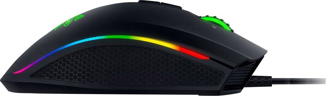 RAZER Mamba Tournament Edition Gaming-Maus USB Laser Schwarz 9 Tasten 16000 dpi Beleuchtet