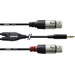 Cordial Audio Adapterkabel [1x Klinkenstecker 3.5mm - 2x XLR-Buchse] 1.80m Schwarz