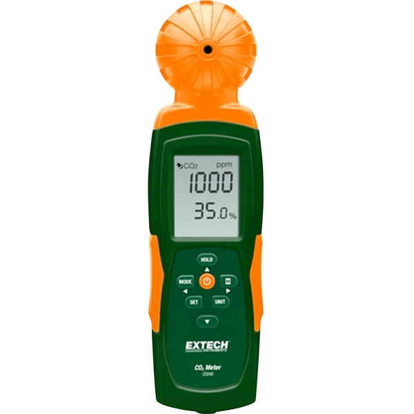 Extech CO240 Kohlendioxid-Messgerät 0 - 9999 ppm mit Temperaturmessfunktion, mit USB-Schnittstelle, mit Datenloggerfunktion Extech CO240 Kohlendioxid-Messgerät 0 - 9999 ppm mit Temperaturmessfunktion, mit USB-Schnittstelle, mit Datenloggerfunktion