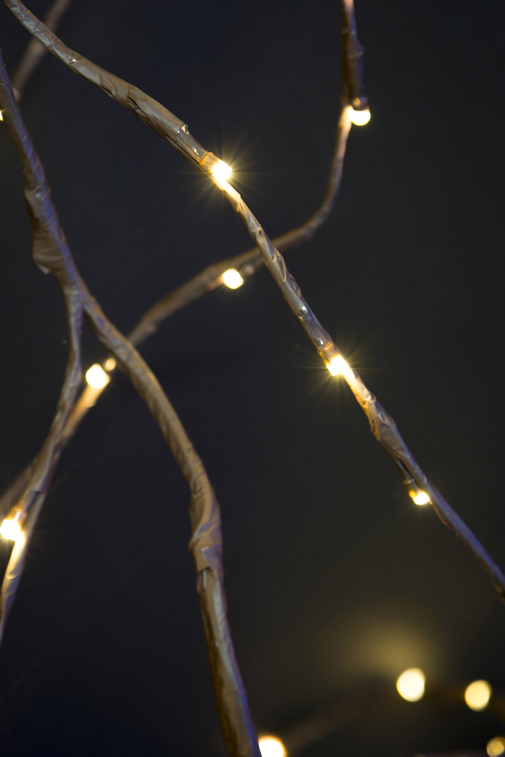 Konstsmide 3365-600 Türkranz mit Beleuchtung Kranz Warmweiß LED Braun