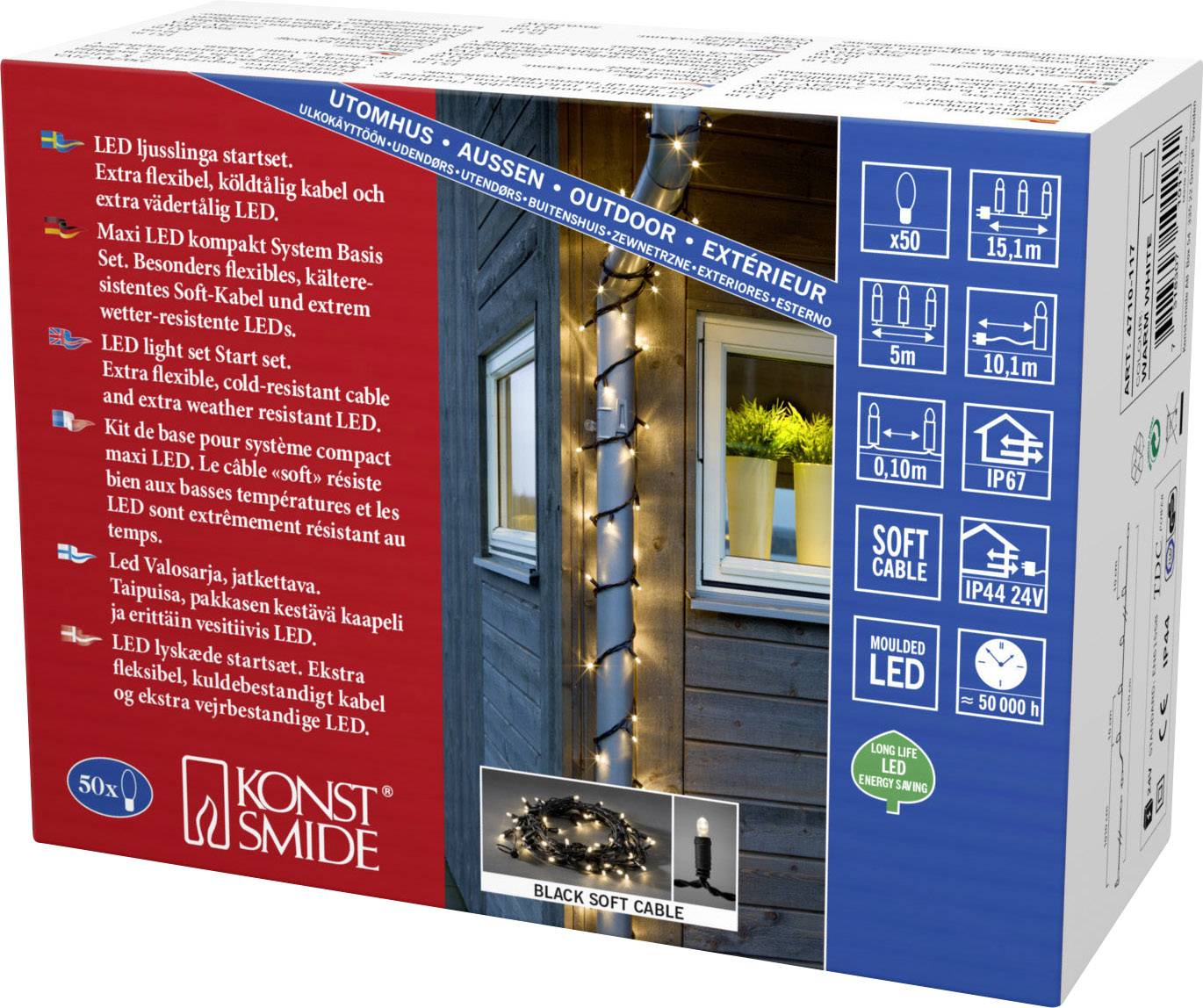 Konstsmide LED Lichterketten-System 24 V Lichterkette Warmweiß