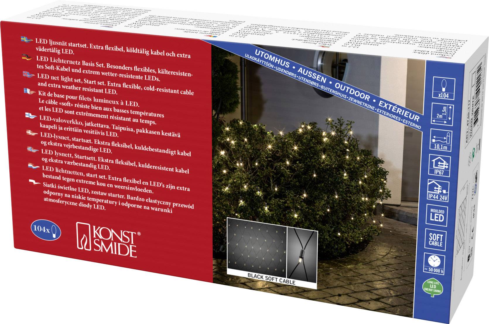 Konstsmide LED Lichternetz-System 24V Lichternetz Warmweiß