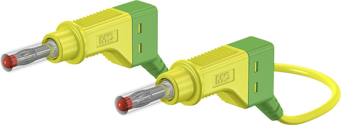 Stäubli XZG425/SIL Sicherheits-Messleitung Lamellenstecker 4mm Lamellenstecker 4mm 2.00m Grün, Gelb 1St.