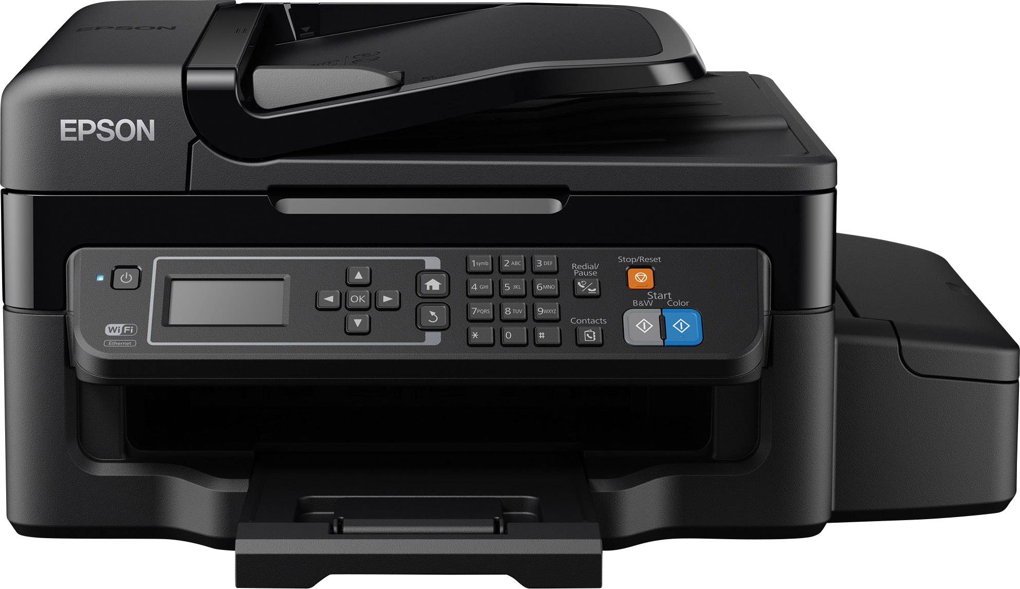 Epson EcoTank ET-4500 Farb Tintenstrahl Multifunktionsdrucker A4 Drucker, Scanner, Kopierer, Fax LAN, WLAN, Tintentank-System, ADF