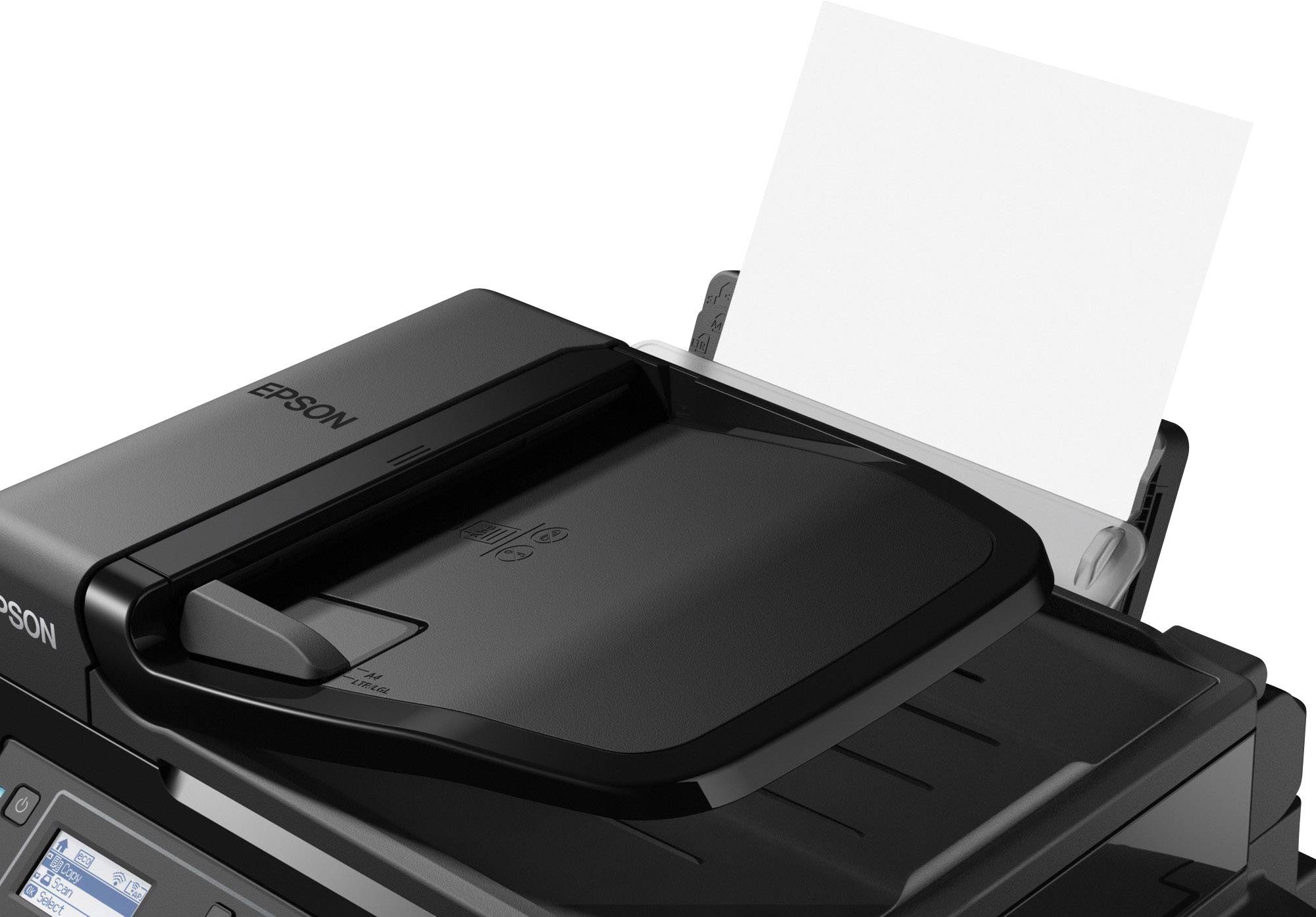 Epson EcoTank ET-4500 Farb Tintenstrahl Multifunktionsdrucker A4 Drucker, Scanner, Kopierer, Fax LAN, WLAN, Tintentank-System, ADF