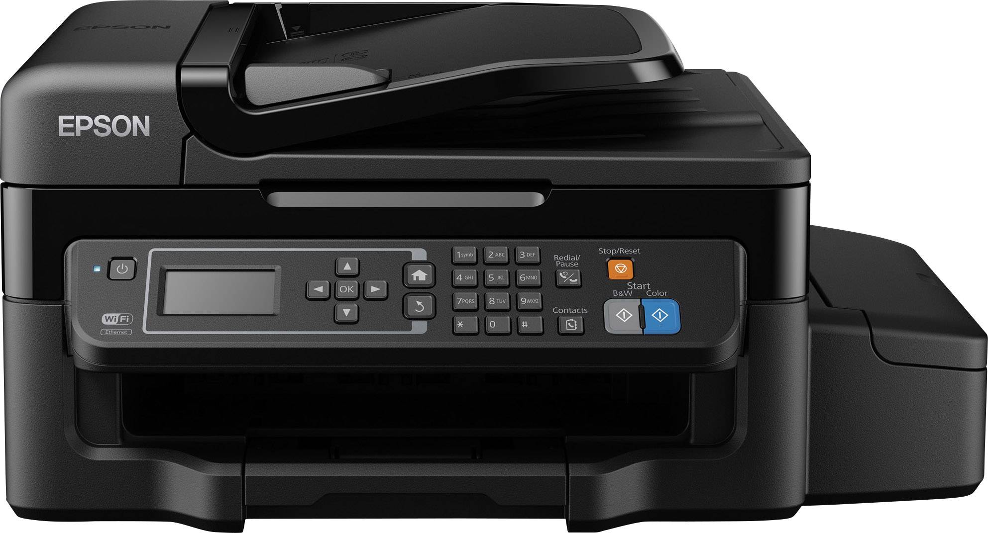Epson EcoTank ET-4500 Farb Tintenstrahl Multifunktionsdrucker A4 Drucker, Scanner, Kopierer, Fax LAN, WLAN, Tintentank-System, ADF