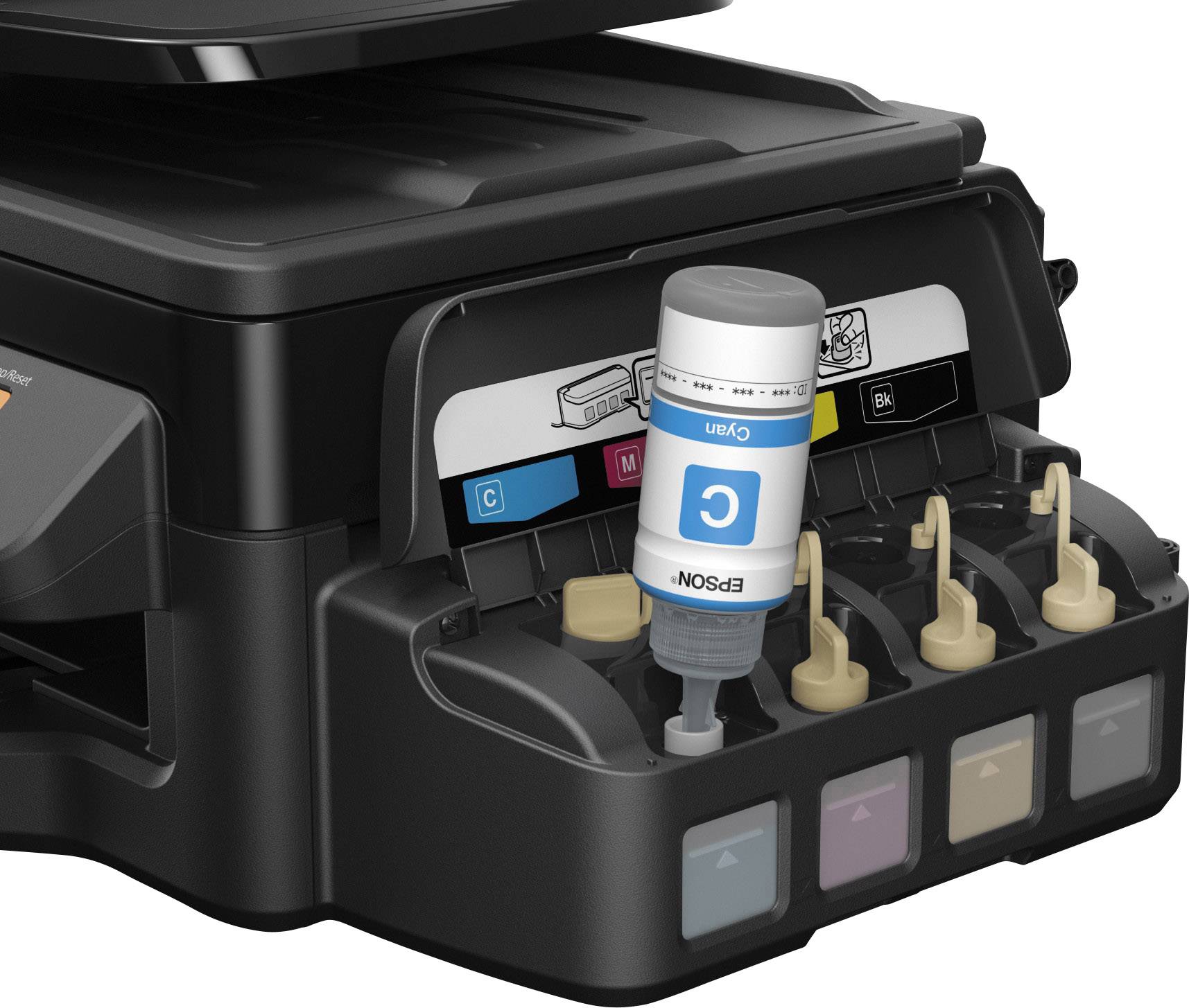 Epson EcoTank ET-4500 Farb Tintenstrahl Multifunktionsdrucker A4 Drucker, Scanner, Kopierer, Fax LAN, WLAN, Tintentank-System, ADF