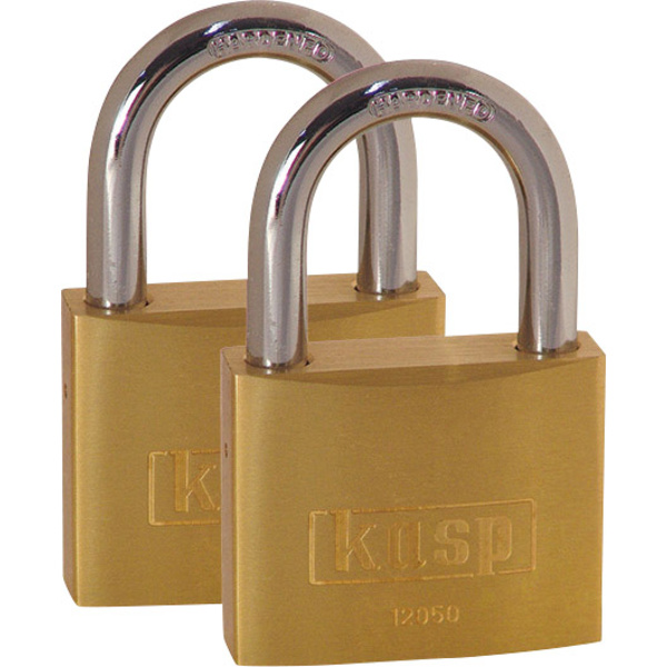 KASP K12050D2 Vorhängeschloss 50mm Goldgelb Schlüsselschloss