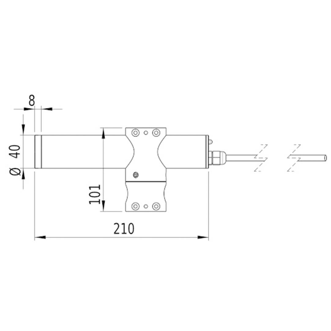 Gresser Laser Lasermodul Linie Grün 45mW LE520-45-24(40x210)-G