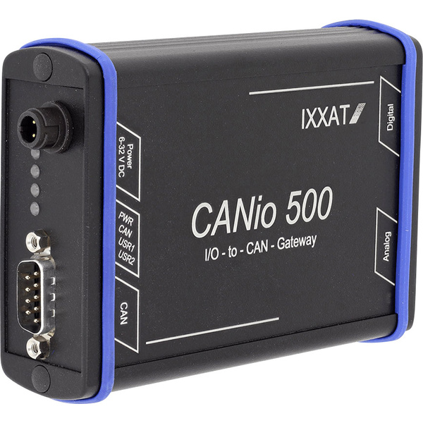 CANio 500 - Version entrées analogiques 0 à 10 V Ixxat 1.01.0098.00000 6 - 32 V/DC Interface(s) 2 LEDs, Mesure de la tension