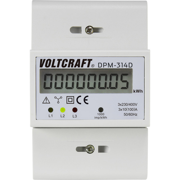 Compteur d'énergie triphasé VOLTCRAFT DPM-314D numérique 100 A conformité MID: non 1 pc(s)