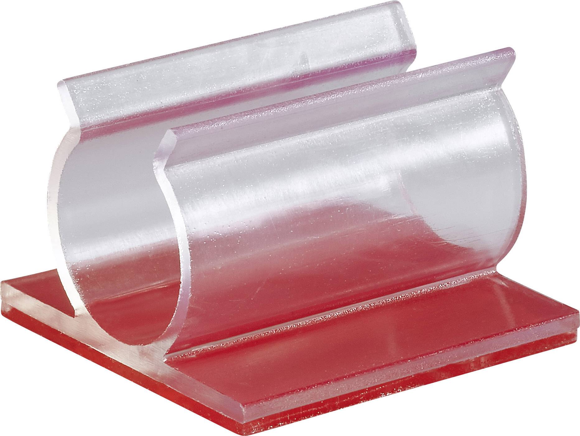 TRU Components 93014c470a Befestigungssockel selbstklebend 1386636 Bündel-Ø-Bereich 12.70mm (max) Transparent