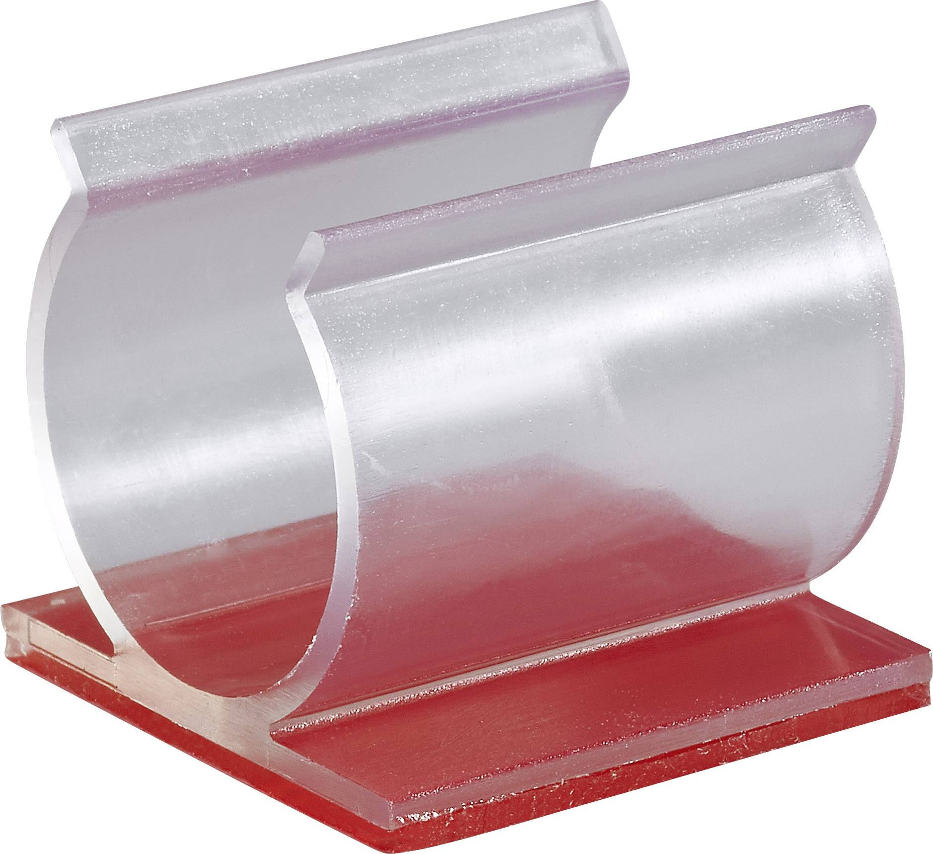 TRU COMPONENTS 93014c471a Befestigungssockel selbstklebend 1386637 Bündel-Ø-Bereich 19.10mm (max) Transparent