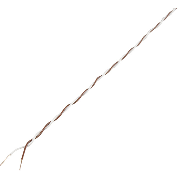 1386677 Wickeldraht Wire Wrap 2 x 0.20mm² Weiß, Braun 50m