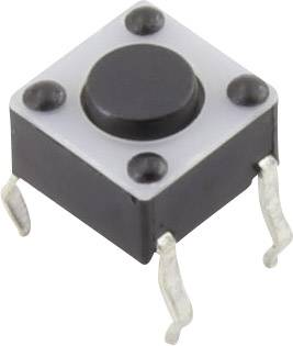 TRU Components YST-1102 Drucktaster 12 V/DC 0.05A 1 x Aus/(Ein) tastend (L x B) 6mm x 6mm