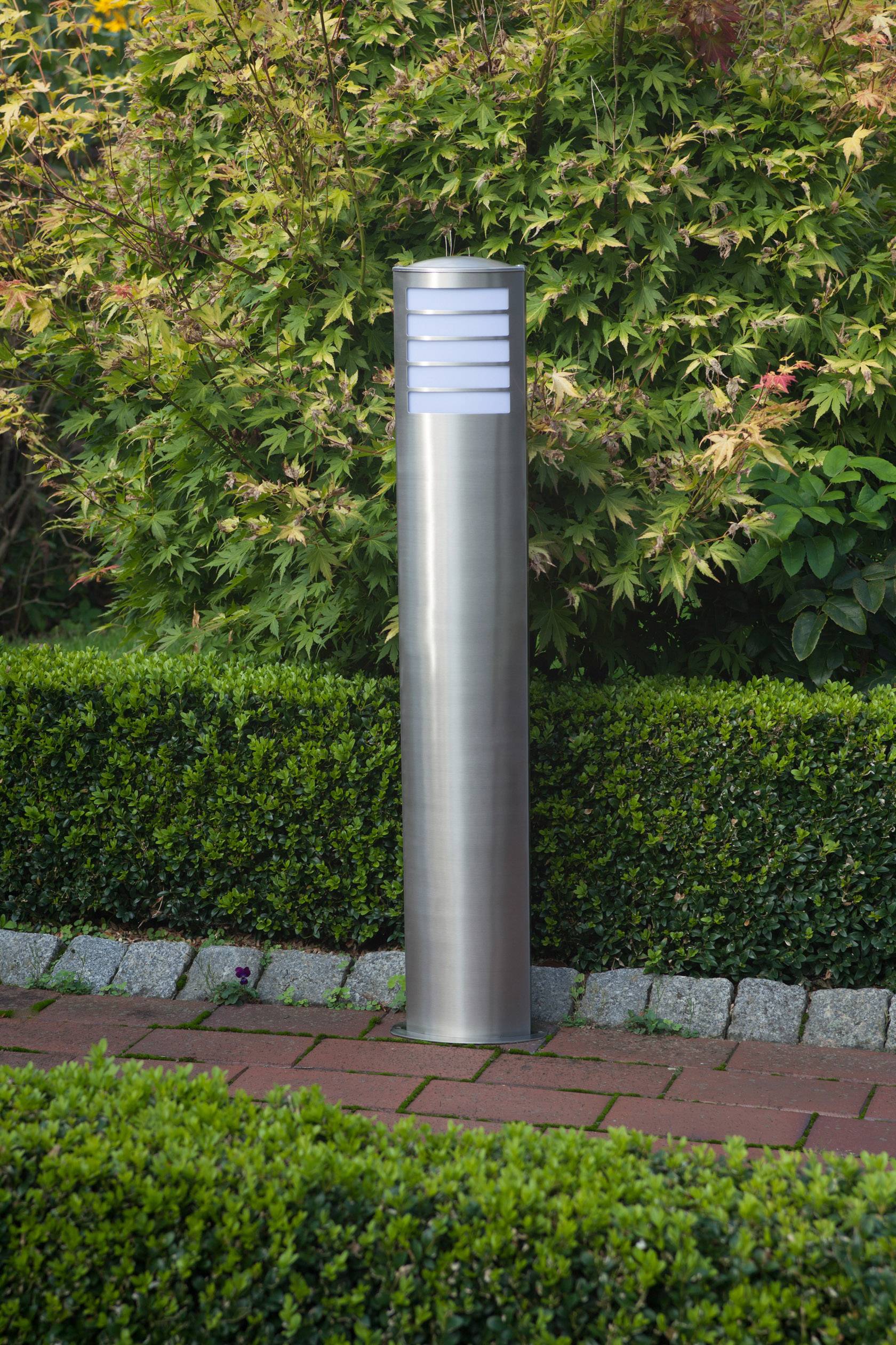 Brilliant 47685/82 Todd Außenstandleuchte Energiesparlampe E27 20W Edelstahl