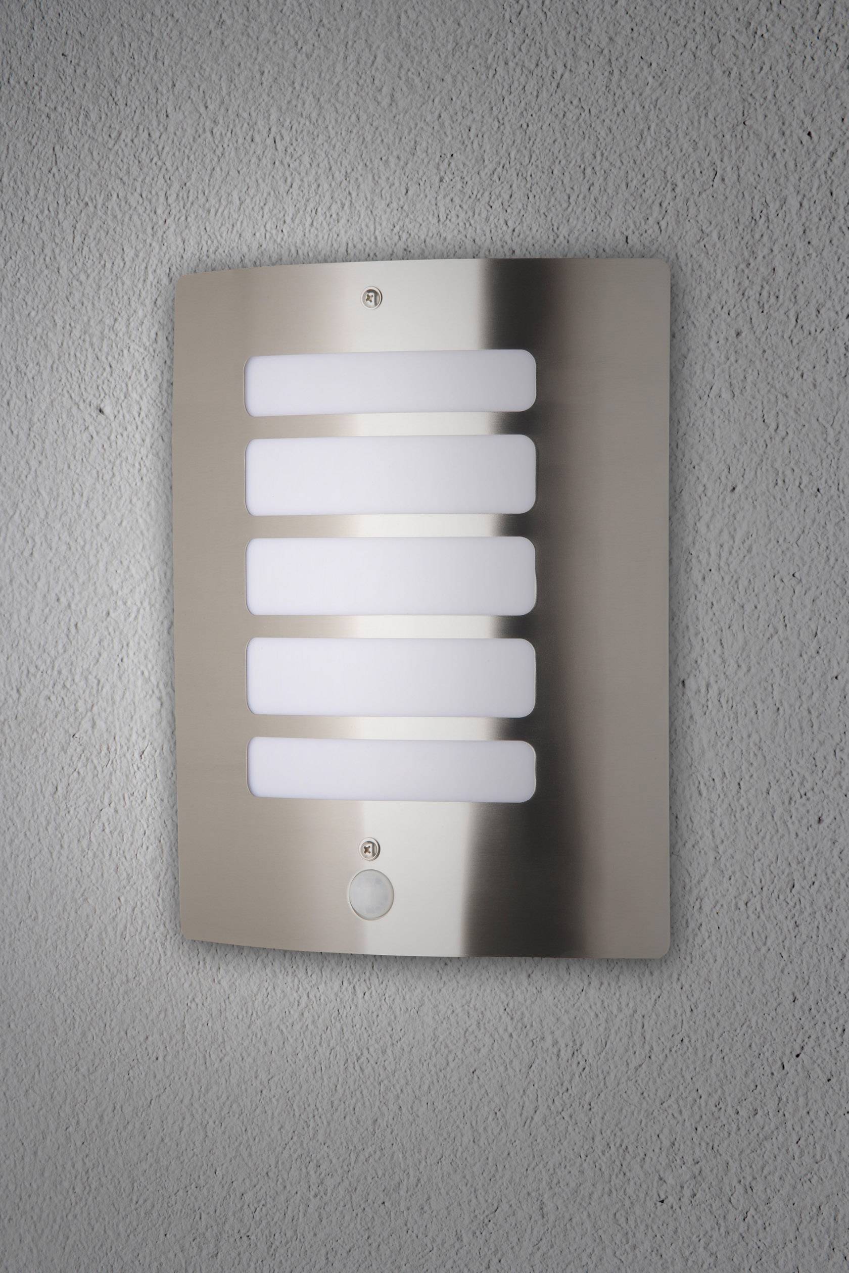 Brilliant Todd 47698/82 Außenwandleuchte mit Bewegungsmelder E27 60W Edelstahl