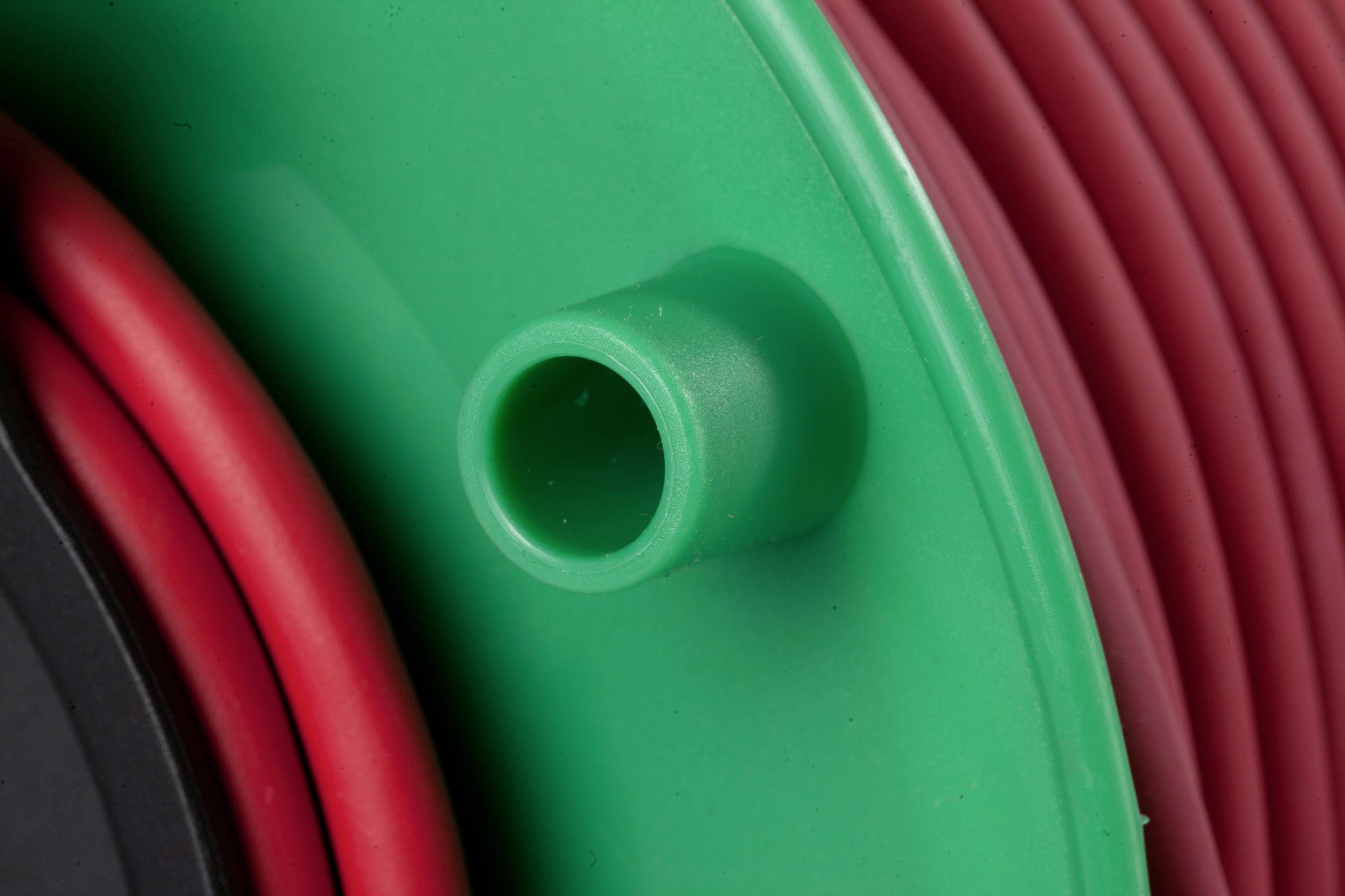 AS Schwabe 12239 Kabeltrommel 50.00m Rot Schutzkontakt-Gummi-Stecker