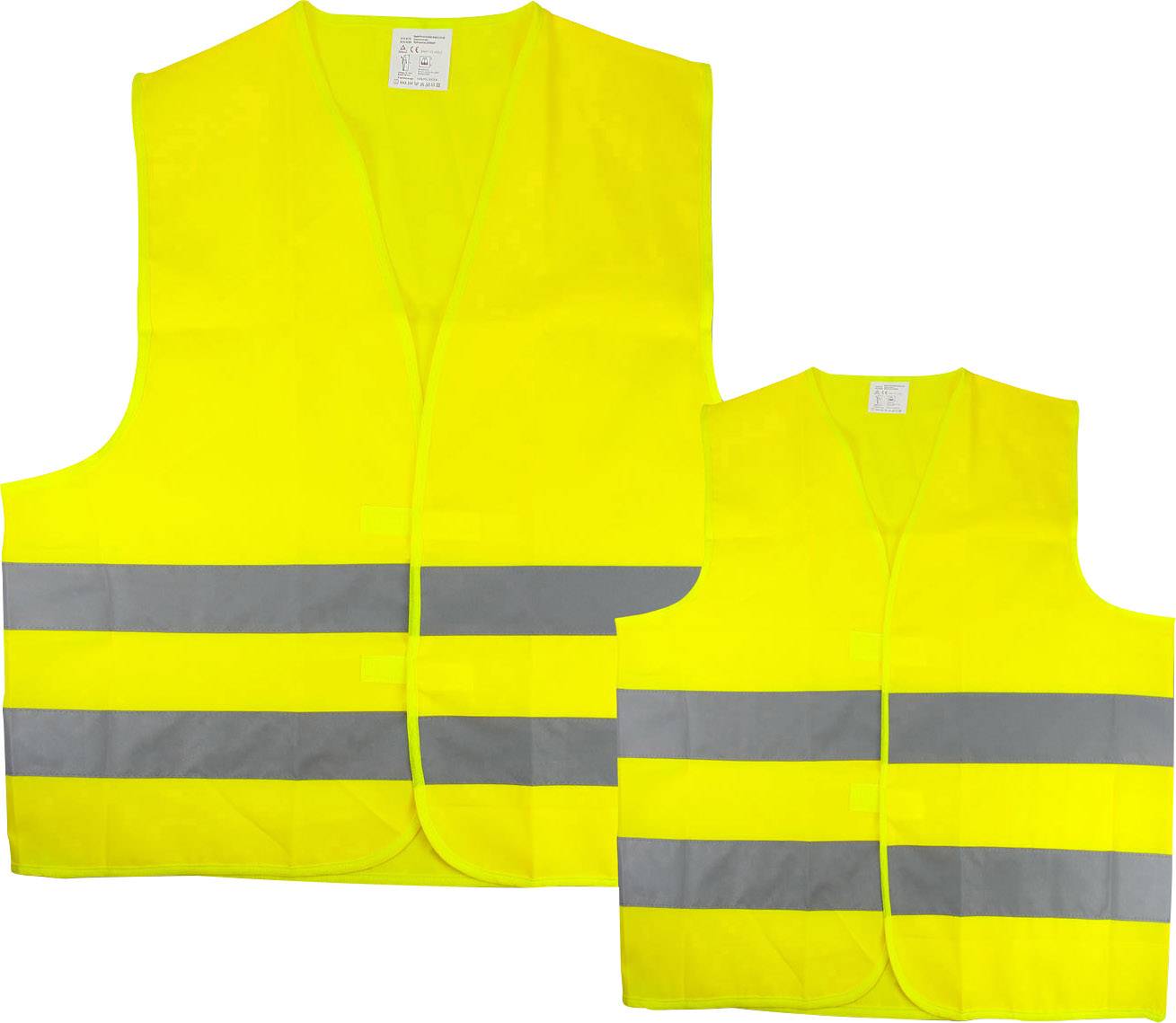 cartrend 50252 Lot de 4 gilets de sécurité Warnweste Erwachsene (L x B x H) 210 x 50 x 250 mm EN 1150, EN 471 1 St.