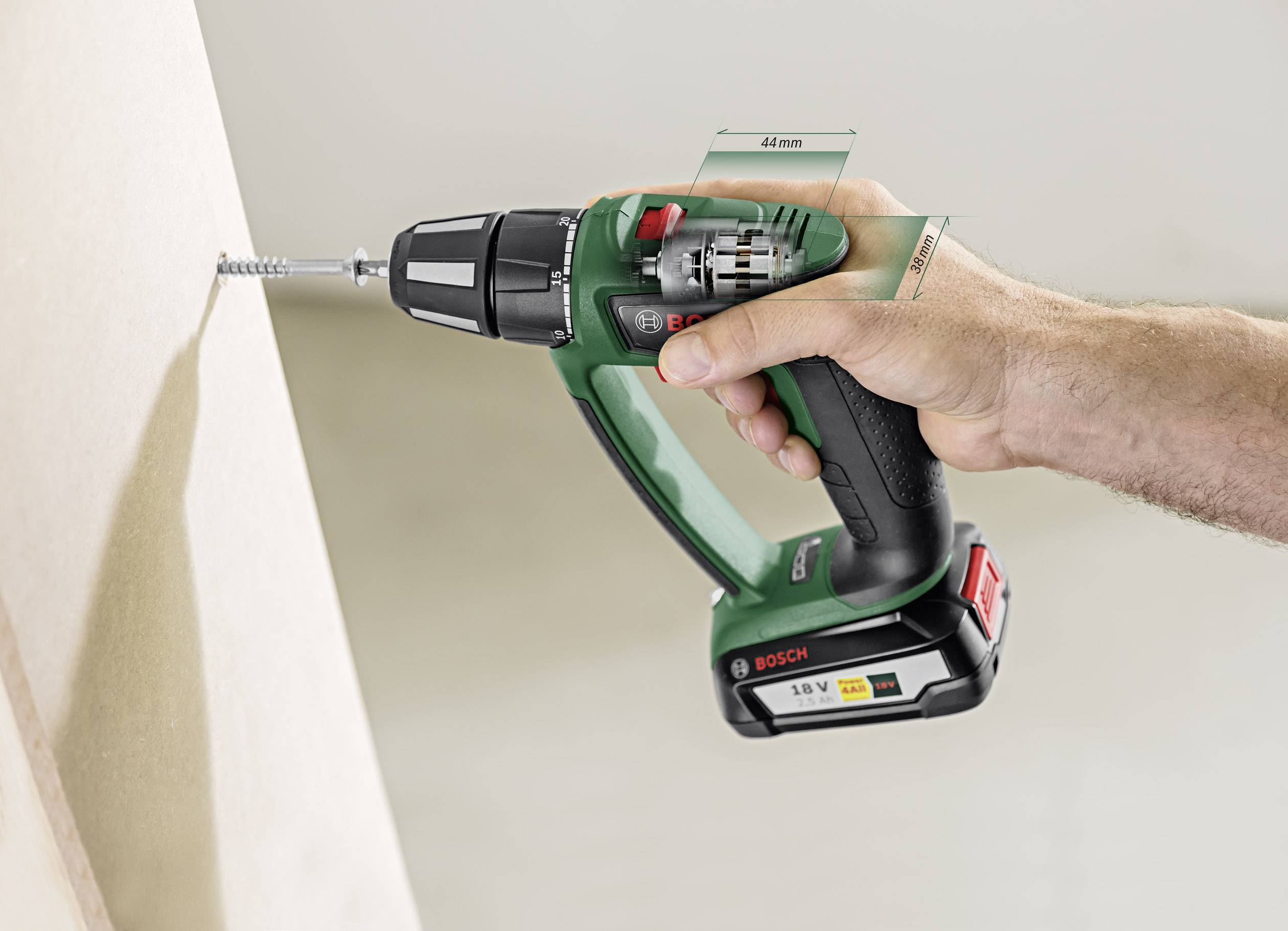 Akku-Zweigang-Bohrschrauber PSR 18 LI-2 Ergonomic, mit 2 x PBA 18V 2.5 Ah Akku