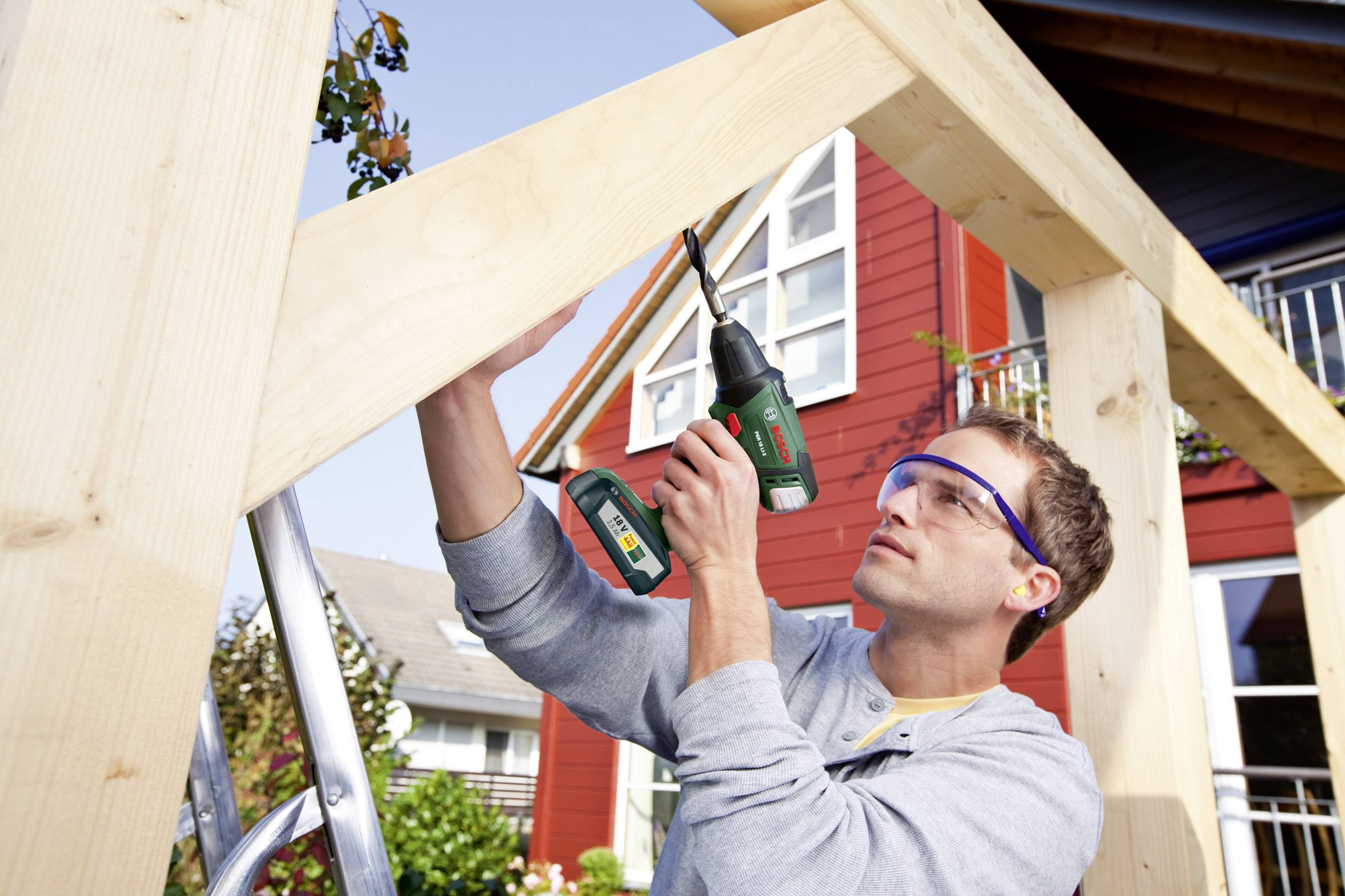 Bosch Home and Garden PSR 18 LI-2 Akku-Bohrschrauber 18V 2.5Ah Li-Ion inkl. Akku, inkl. Koffer