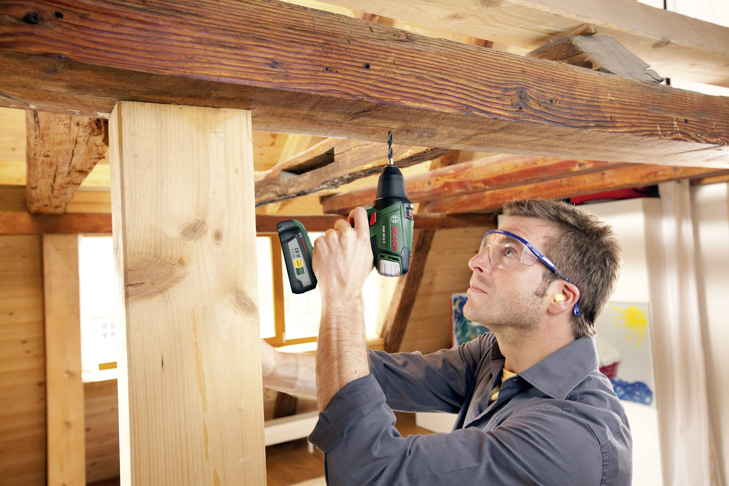 Bosch Home and Garden PSR 18 LI-2 Akku-Bohrschrauber 18V 2.5Ah Li-Ion inkl. Akku, inkl. Koffer