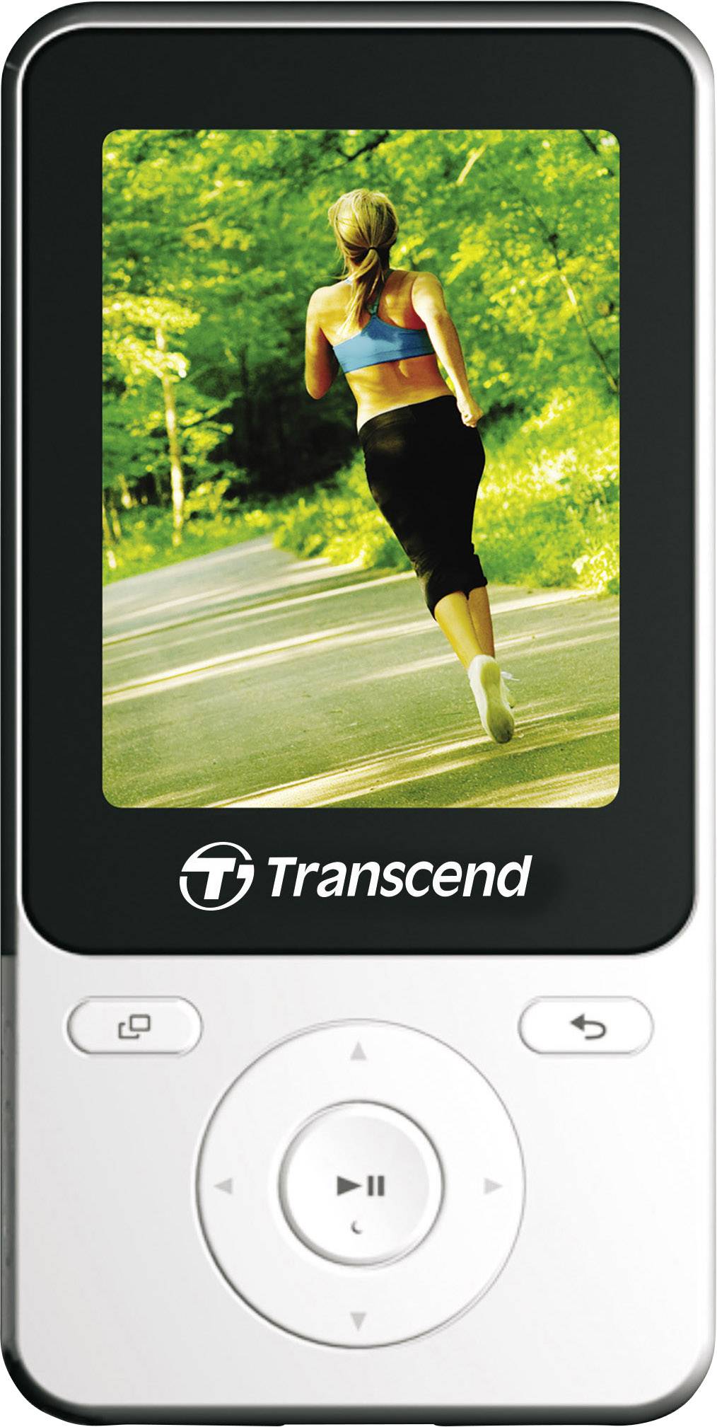 Transcend MP710 MP3-Player, MP4-Player 8 GB Weiß Fitnesstracker, FM Radio, Schrittzähler, Sprachaufnahme, eBook-Funktion