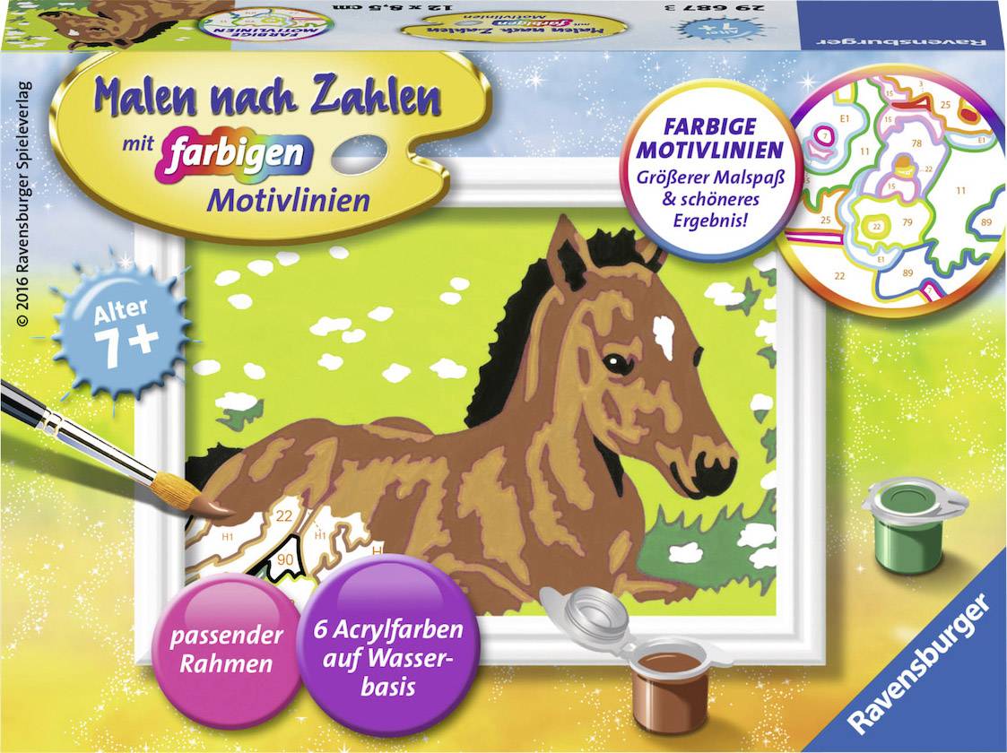 Ravensburger Malen nach Zahlen - Kleines Fohlen 8,5 x 12 cm