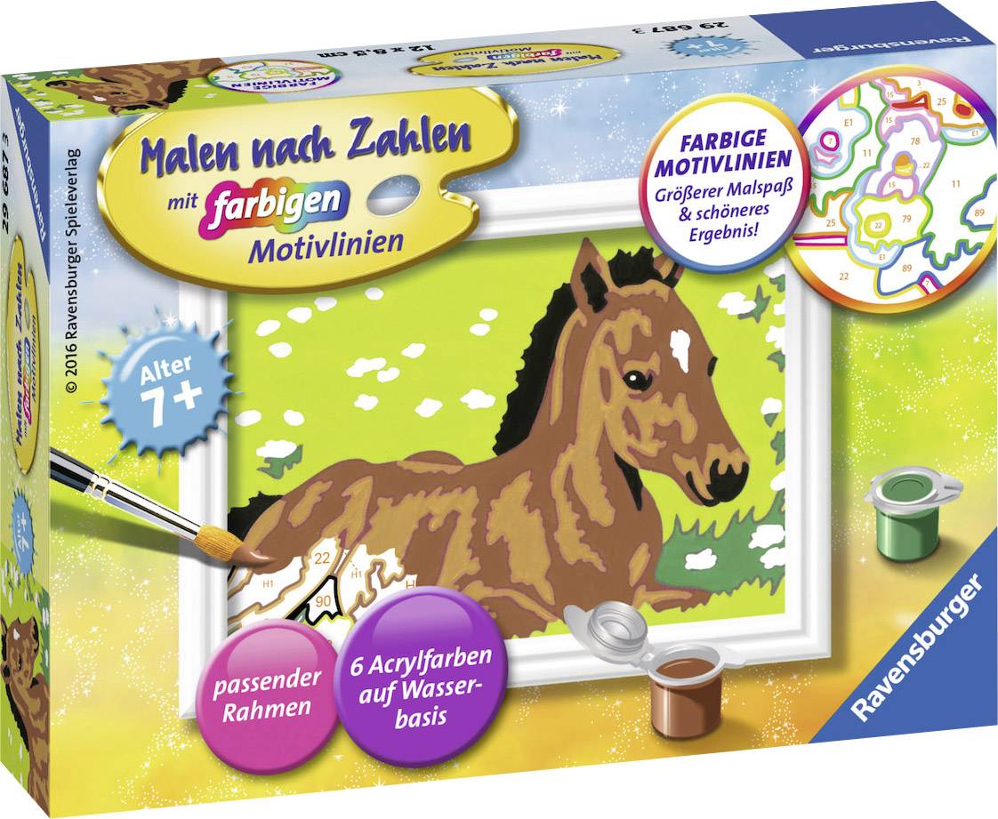 Ravensburger Malen nach Zahlen - Kleines Fohlen 8,5 x 12 cm