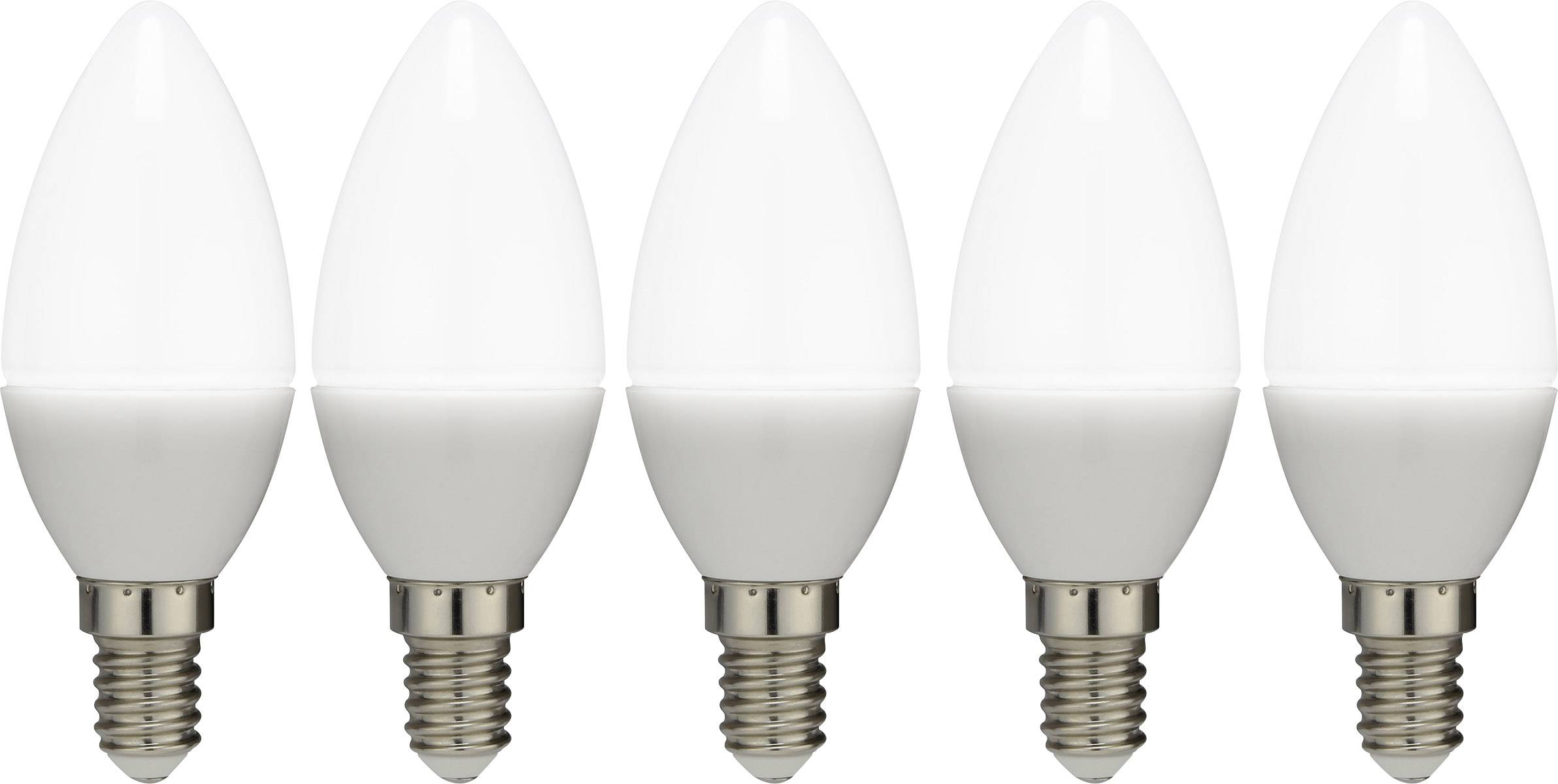 Basetech LED E14 Kerzenform 3.5W = 25W Warmweiß (Ø x L) 37mm x 100mm 5St.