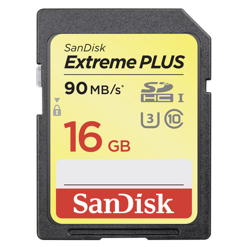 SanDisk Extreme® PLUS SDHC-Karte 16 GB Class 10, UHS-I, UHS-Class 3