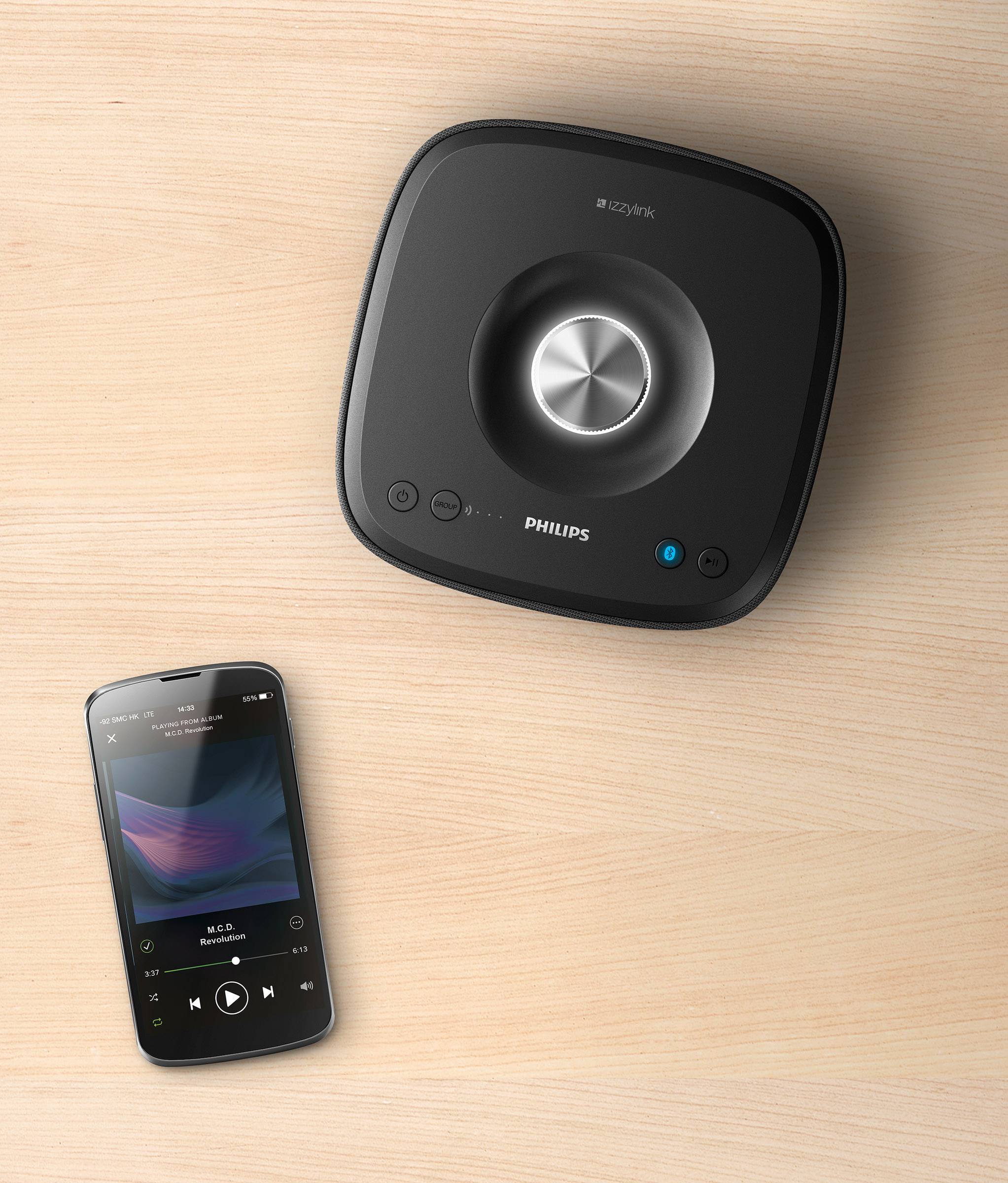 Philips izzy BM5 Multiroom Lautsprecher  Bluetooth®, WLAN  Schwarz