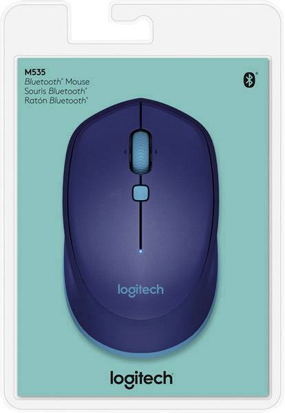 Logitech M535 Maus Bluetooth® Laser Blue 3 Tasten 1000 dpi