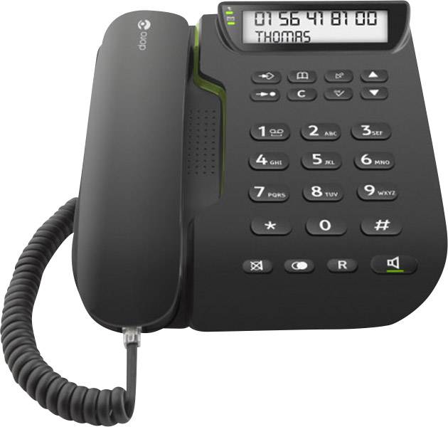 doro Comfort 3000 Schnurgebundenes Seniorentelefon Freisprechen Beleuchtetes Display Schwarz