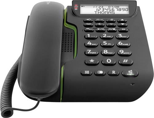 doro Comfort 3005 Schnurgebundenes Seniorentelefon Anrufbeantworter, Freisprechen Beleuchtetes Display Schwarz