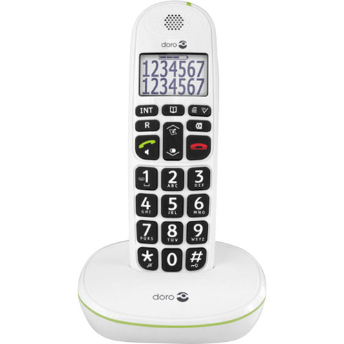 doro Phoneeasy® 110 Schnurloses Seniorentelefon Freisprechen Beleuchtetes Display Weiß
