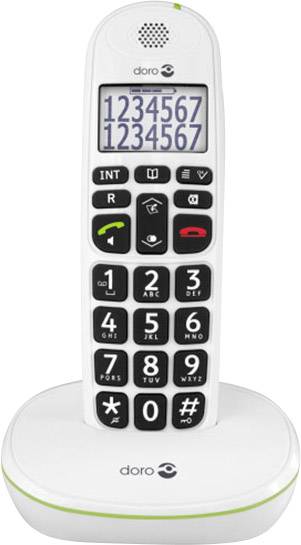 doro Phoneeasy® 110 Schnurloses Seniorentelefon Freisprechen Beleuchtetes Display Weiß