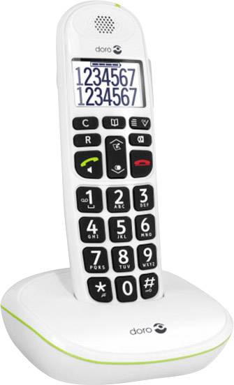 doro Phoneeasy® 110 Schnurloses Seniorentelefon Freisprechen Beleuchtetes Display Weiß