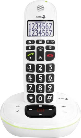 doro Phoneeasy® 115 Schnurloses Seniorentelefon Anrufbeantworter, Freisprechen Beleuchtetes Display Weiß
