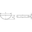 TOOLCRAFT 138916 Scheibenfedern DIN 6888 Stahl C45K 100St.