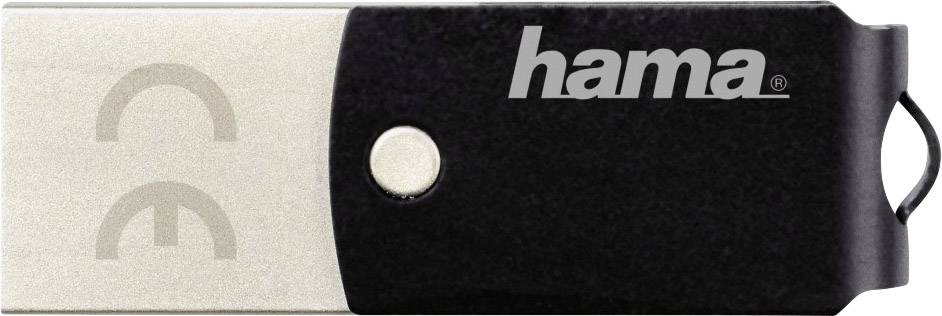 USB-Zusatzspeicher Smartphone/Tablet 16 GB Hama "C-Turn" Schwarz, Silber 00114975 USB 3.2 Gen 1 (USB 3.0), USB-C™