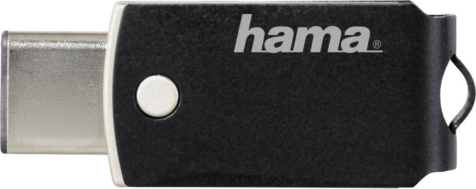 USB-Zusatzspeicher Smartphone/Tablet 16 GB Hama "C-Turn" Schwarz, Silber 00114975 USB 3.2 Gen 1 (USB 3.0), USB-C™