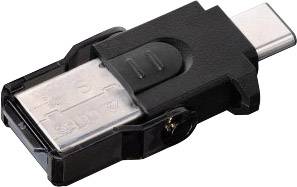 Hama 124021 USB-Kartenleser Smartphone/Tablet Schwarz USB 3.0, USB-C™