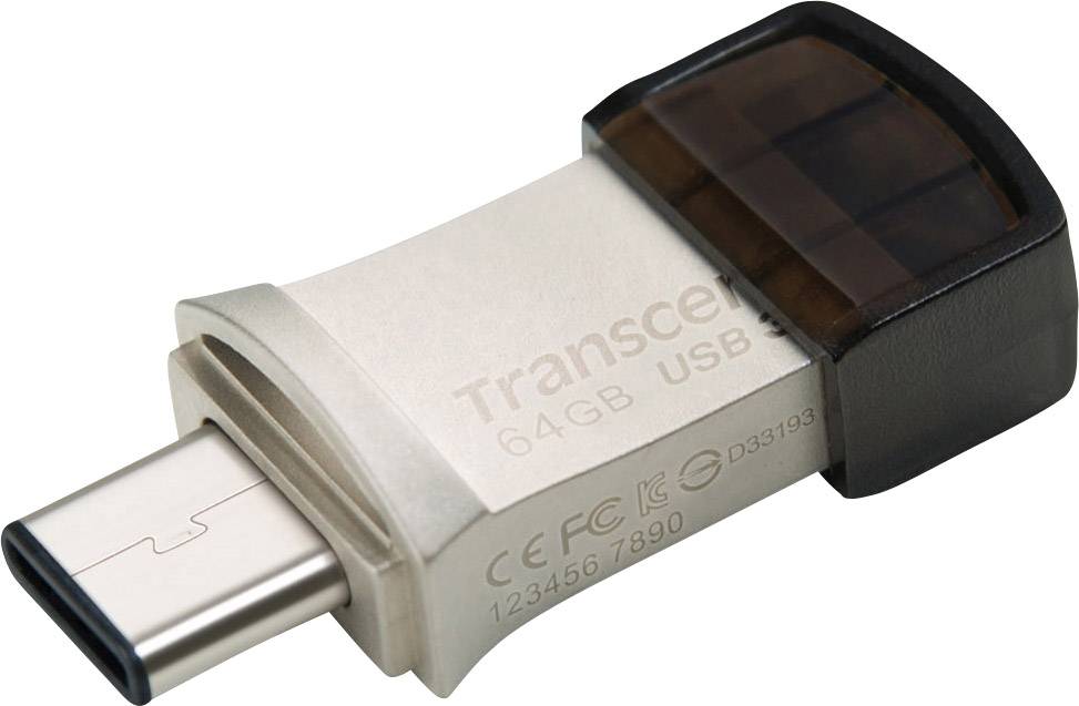 Transcend JetFlash® 890 USB-Zusatzspeicher Smartphone/Tablet Silber 64 GB USB-A (USB 3.2 Gen 2), US