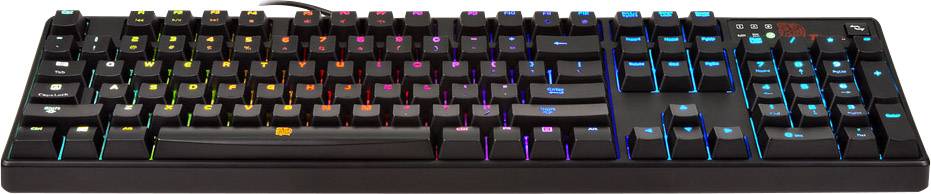 TT eSports Poseidon Z RGB USB Gaming-Tastatur Deutsch, QWERTZ Schwarz Beleuchtet, Integrierter Profilspeicher